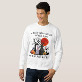 halloween witch kann allein auf Wein nicht überleb Sweatshirt (Vorne ganz)