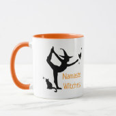 Halloween Witch Namaste Hexen Black Orange Funny Tasse (Links)