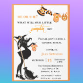 Halloween Witch Oktober Gender Reveal Einladung