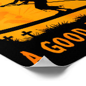 Halloween Witch Paddleboarder Sup Standup Paddling Poster (Ecke)