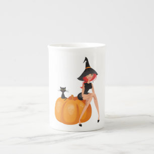 HALLOWEEN WITCH PORZELLANTASSE