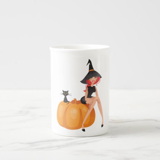 HALLOWEEN WITCH PORZELLANTASSE (Vorderseite)