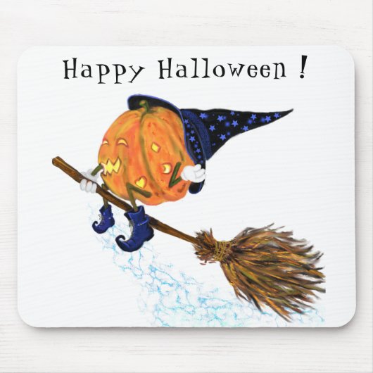 Halloween Witch Pumpkin Mouse Pad Mousepad (Vorne)