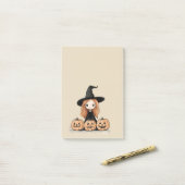 Halloween Witch Pumpkin Notes Post-it Klebezettel (Auf Schreibtisch)