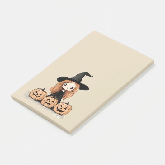 Halloween Witch Pumpkin Notes Post-it Klebezettel (angewinkelt)