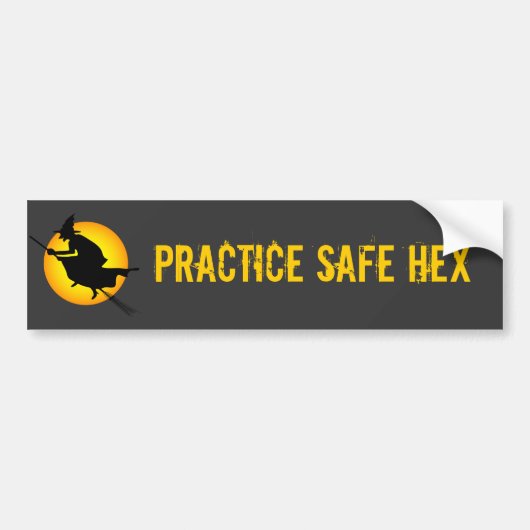 Halloween Witch Safe Hex Bumper Sticker 6 Autoaufkleber (Vorne)