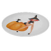 HALLOWEEN WITCH SCHNEIDEBRETT (Ecke)