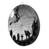HALLOWEEN WITCH SILHOUETTE DARTSCHEIBE (Vorderseite rechts)