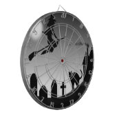 HALLOWEEN WITCH SILHOUETTE DARTSCHEIBE (Vorderseite Links)
