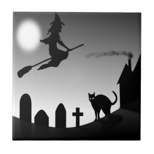 HALLOWEEN WITCH SILHOUETTE FLIESE