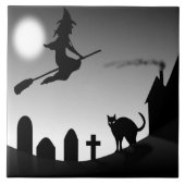 HALLOWEEN WITCH SILHOUETTE FLIESE (Vorderseite)