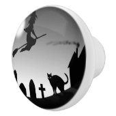 HALLOWEEN WITCH SILHOUETTE KERAMIKKNAUF (Rechts)