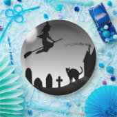 HALLOWEEN WITCH SILHOUETTE PAPPTELLER (Party)