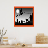 HALLOWEEN WITCH SILHOUETTE POSTER (Küche)
