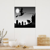 HALLOWEEN WITCH SILHOUETTE POSTER (Küche)