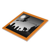 HALLOWEEN WITCH SILHOUETTE TILE FLIESE (Seite)