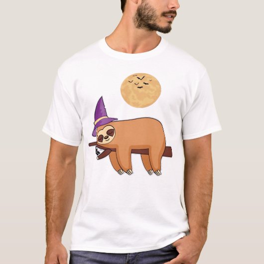 Halloween Witch Sloth Oversized T-Shirt (Vorderseite)