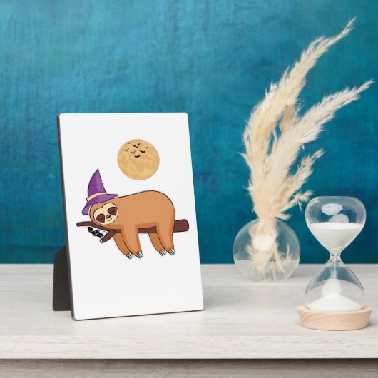 Halloween Witch Sloth Oversized T-Shirt Fotoplatte (Seite)