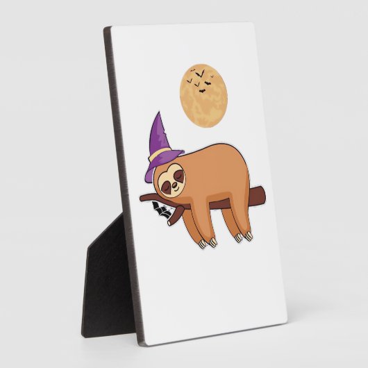 Halloween Witch Sloth Oversized T-Shirt Fotoplatte (Seite)