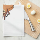 Halloween Witch Sloth Oversized T-Shirt Geschirrtuch (Viertel Falte)