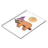 Halloween Witch Sloth Oversized T-Shirt Notizblock (Linke Seite)