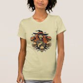 Halloween Witch Spell among Skulls T-Shirt (Vorderseite)