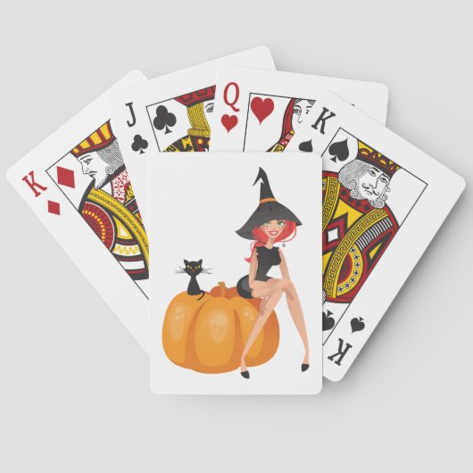 HALLOWEEN WITCH SPIELKARTEN (Rückseite)
