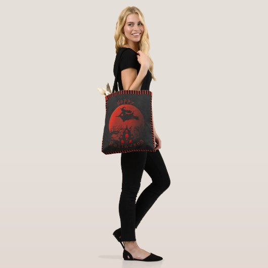 Halloween Witch & Spuk House Trick oder Treat Tasche (Am Model)