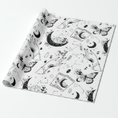 Halloween Witch Tarot Card Crystal Moon Geschenkpapier (Ungerollt)