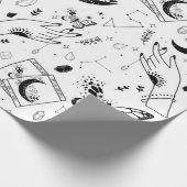 Halloween Witch Tarot Card Crystal Moon Geschenkpapier (Ecke)