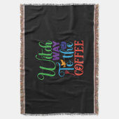 Halloween Witch Way To The Coffee Decke (Vorderseite Vertikal)