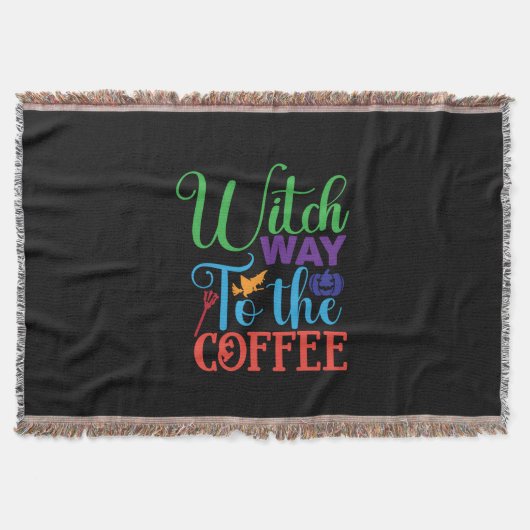 Halloween Witch Way To The Coffee Decke (Vorderseite)