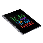 Halloween Witch Way To The Coffee Notizblock (Rechte Seite)