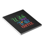 Halloween Witch Way To The Coffee Notizblock (angewinkelt)
