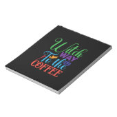 Halloween Witch Way To The Coffee Notizblock (Rotiert)