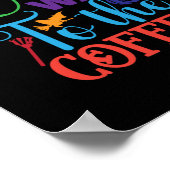 Halloween Witch Way To The Coffee Poster (Ecke)