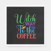 Halloween Witch Way To The Coffee Serviette (Vorderseite)