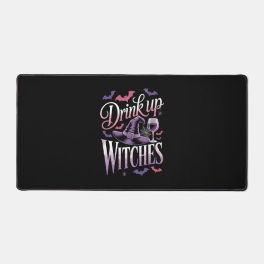 Halloween Witch Wine – Drink Up Schreibtischunterlage (Vorderseite)