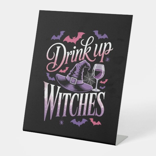 Halloween Witch Wine � Drink Up Sockelschild (Vorderseite)