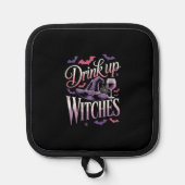 Halloween Witch Wine � Drink Up Topflappen (Vorderseite)