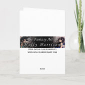 Halloween Witch with Black Cats Fantasy Art Karte (Rückseite)