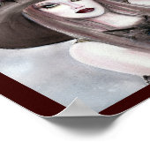 Halloween Witch with kitty poster by Renee Lavoie (Ecke)