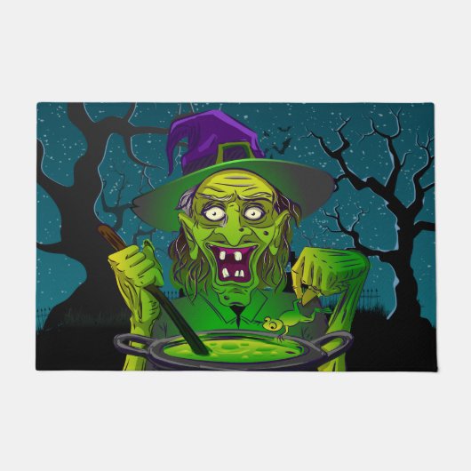 Halloween Witch Yummy Toad Soup Fußmatte (Vorderseite)