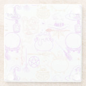 Halloween Witchcraft Muster Neon 01 Glasuntersetzer (Rückseite)