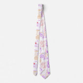 Halloween Witchcraft Muster Neon 01 Krawatte (Rückseite)