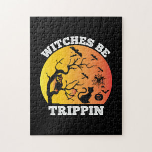 Halloween Witches Be Trippin Birthday Puzzle