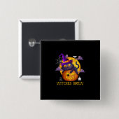 Halloween Witches Brew Button (Vorne & Hinten)