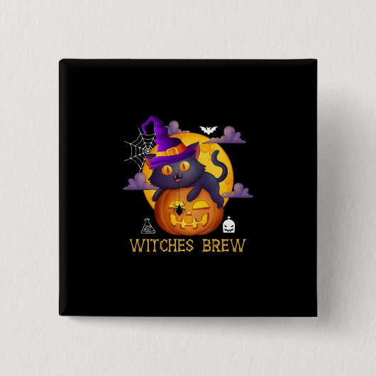 Halloween Witches Brew Button (Vorderseite)