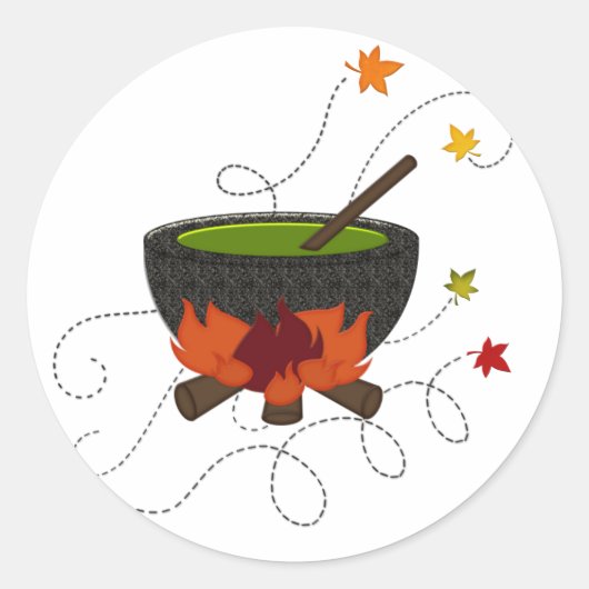 Halloween Witches Brew Runder Aufkleber (Vorderseite)