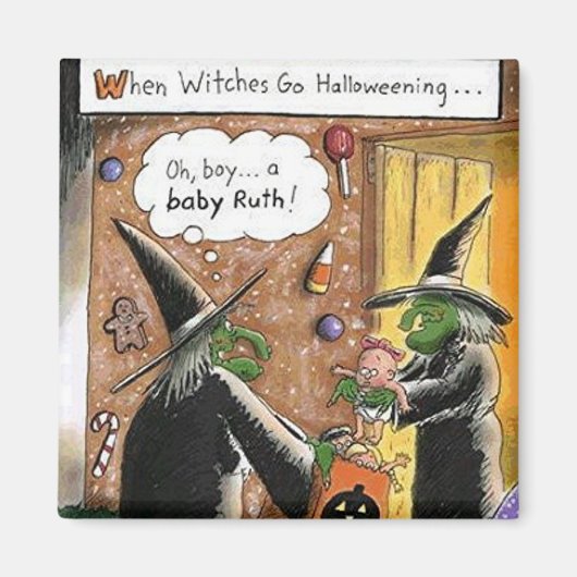 Halloween Witches Trick oder Treat Magnet (Vorne)